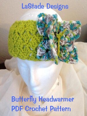 cover image of Butterfly Headband Crochet Pattern